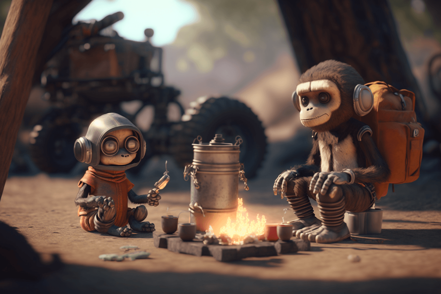 ai-fireside-chat-monkey-robot