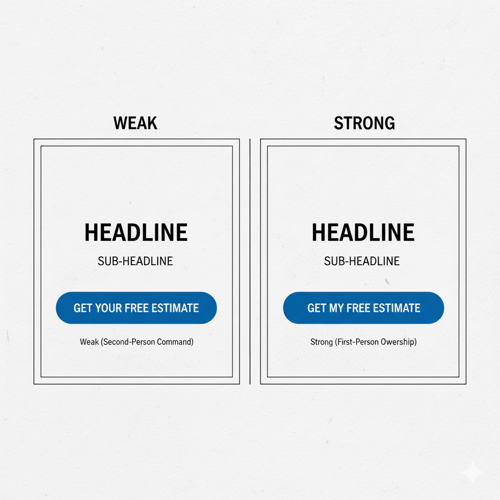 A roofing company call to action comparison.