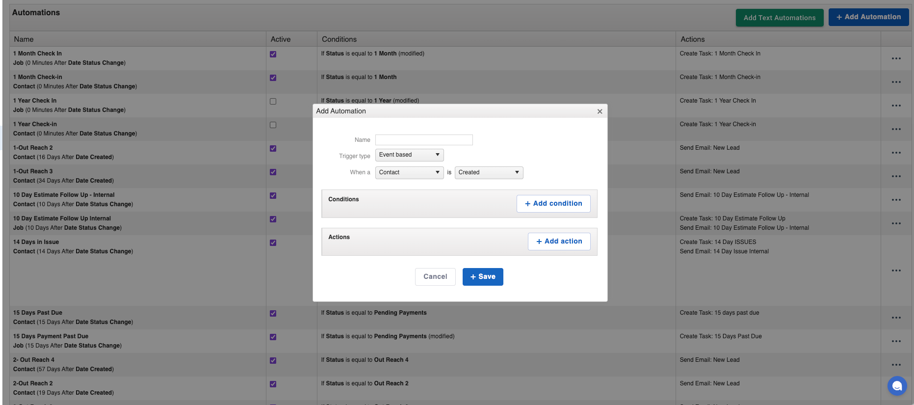 Jobnimbus Workflow Builder